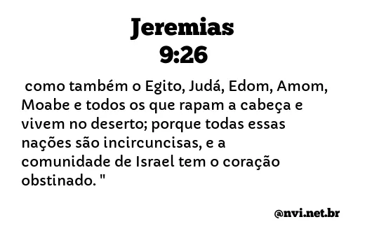 JEREMIAS 9:26 NVI NOVA VERSÃO INTERNACIONAL