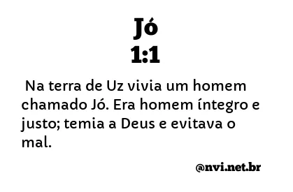 JÓ 1:1 NVI NOVA VERSÃO INTERNACIONAL