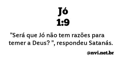 JÓ 1:9 NVI NOVA VERSÃO INTERNACIONAL