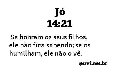 JÓ 14:21 NVI NOVA VERSÃO INTERNACIONAL