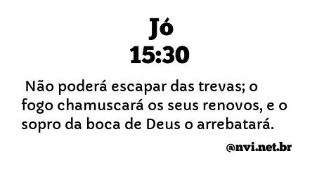 JÓ 15:30 NVI NOVA VERSÃO INTERNACIONAL