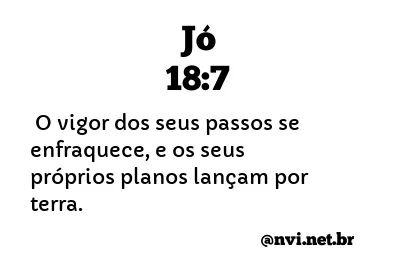 JÓ 18:7 NVI NOVA VERSÃO INTERNACIONAL