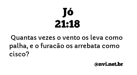 JÓ 21:18 NVI NOVA VERSÃO INTERNACIONAL