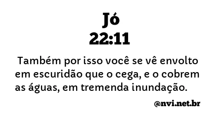 JÓ 22:11 NVI NOVA VERSÃO INTERNACIONAL