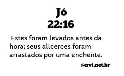 JÓ 22:16 NVI NOVA VERSÃO INTERNACIONAL