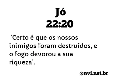 JÓ 22:20 NVI NOVA VERSÃO INTERNACIONAL