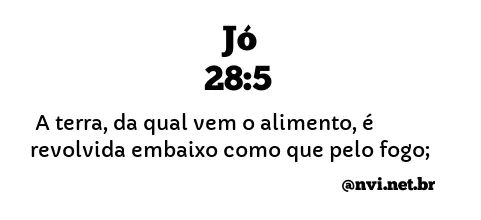 JÓ 28:5 NVI NOVA VERSÃO INTERNACIONAL