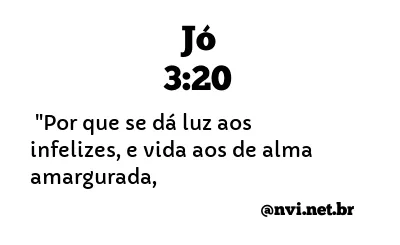 JÓ 3:20 NVI NOVA VERSÃO INTERNACIONAL