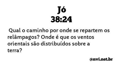 JÓ 38:24 NVI NOVA VERSÃO INTERNACIONAL