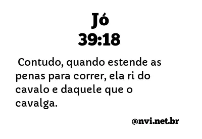 JÓ 39:18 NVI NOVA VERSÃO INTERNACIONAL