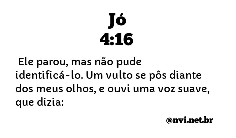 JÓ 4:16 NVI NOVA VERSÃO INTERNACIONAL