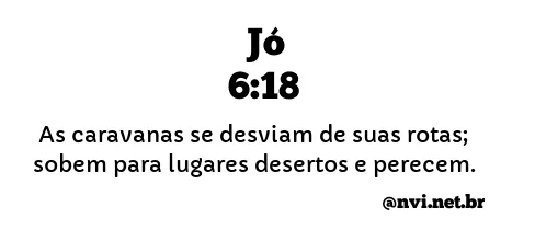 JÓ 6:18 NVI NOVA VERSÃO INTERNACIONAL