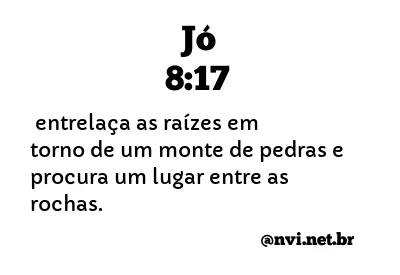 JÓ 8:17 NVI NOVA VERSÃO INTERNACIONAL