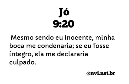 JÓ 9:20 NVI NOVA VERSÃO INTERNACIONAL