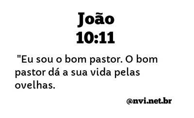 JOÃO 10:11 NVI NOVA VERSÃO INTERNACIONAL