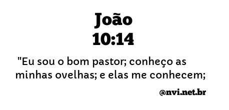 JOÃO 10:14 NVI NOVA VERSÃO INTERNACIONAL