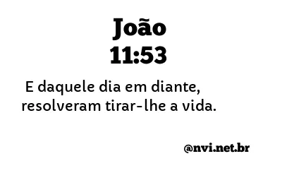 JOÃO 11:53 NVI NOVA VERSÃO INTERNACIONAL