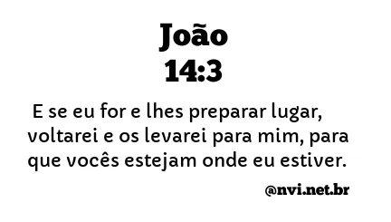 JOÃO 14:3 NVI NOVA VERSÃO INTERNACIONAL