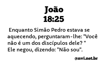 JOÃO 18:25 NVI NOVA VERSÃO INTERNACIONAL