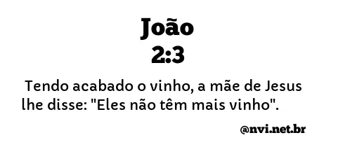 JOÃO 2:3 NVI NOVA VERSÃO INTERNACIONAL