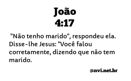 JOÃO 4:17 NVI NOVA VERSÃO INTERNACIONAL