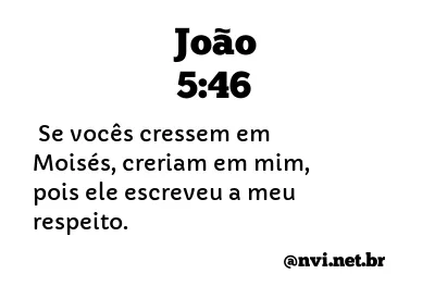 JOÃO 5:46 NVI NOVA VERSÃO INTERNACIONAL