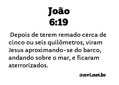 JOÃO 6:19 NVI NOVA VERSÃO INTERNACIONAL