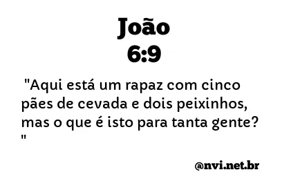 JOÃO 6:9 NVI NOVA VERSÃO INTERNACIONAL