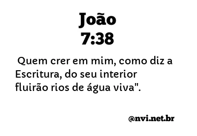 JOÃO 7:38 NVI NOVA VERSÃO INTERNACIONAL