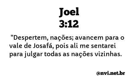JOEL 3:12 NVI NOVA VERSÃO INTERNACIONAL