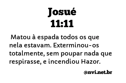 JOSUÉ 11:11 NVI NOVA VERSÃO INTERNACIONAL