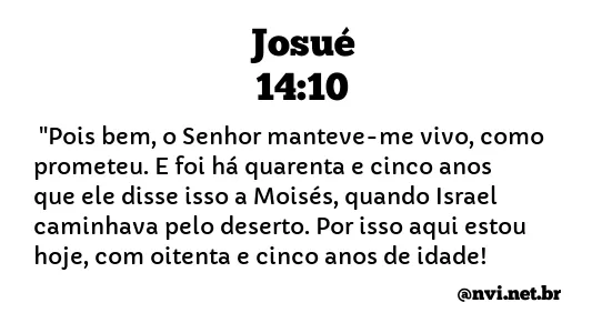 JOSUÉ 14:10 NVI NOVA VERSÃO INTERNACIONAL