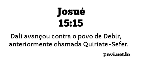 JOSUÉ 15:15 NVI NOVA VERSÃO INTERNACIONAL