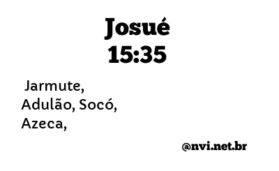 JOSUÉ 15:35 NVI NOVA VERSÃO INTERNACIONAL