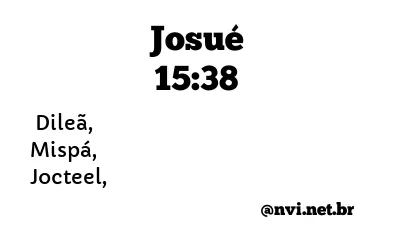 JOSUÉ 15:38 NVI NOVA VERSÃO INTERNACIONAL