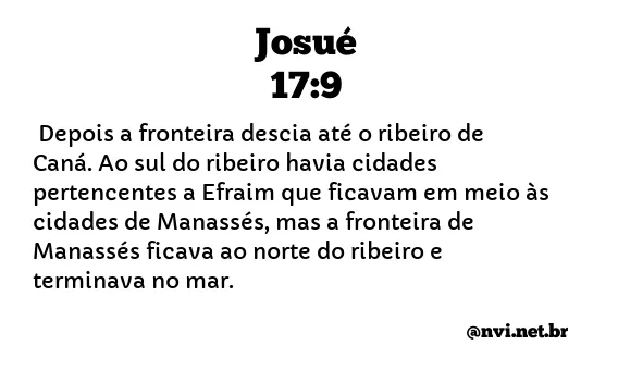 JOSUÉ 17:9 NVI NOVA VERSÃO INTERNACIONAL