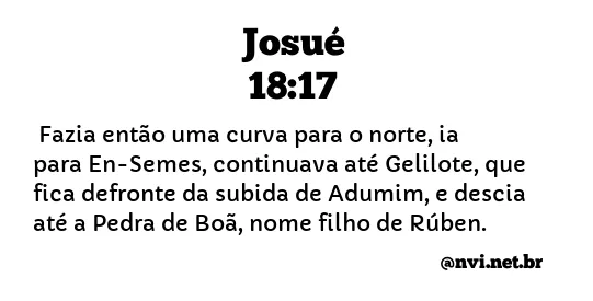 JOSUÉ 18:17 NVI NOVA VERSÃO INTERNACIONAL