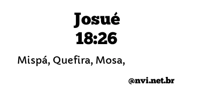 JOSUÉ 18:26 NVI NOVA VERSÃO INTERNACIONAL