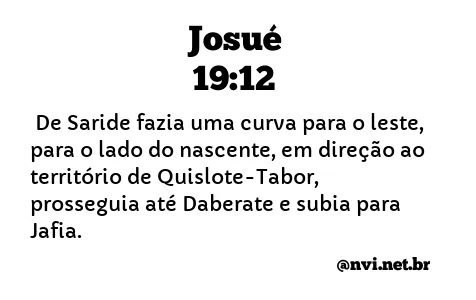 JOSUÉ 19:12 NVI NOVA VERSÃO INTERNACIONAL