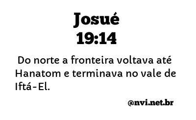 JOSUÉ 19:14 NVI NOVA VERSÃO INTERNACIONAL