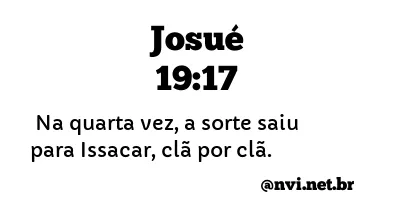 JOSUÉ 19:17 NVI NOVA VERSÃO INTERNACIONAL