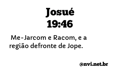 JOSUÉ 19:46 NVI NOVA VERSÃO INTERNACIONAL