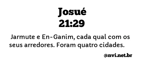 JOSUÉ 21:29 NVI NOVA VERSÃO INTERNACIONAL