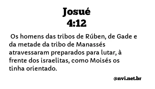 JOSUÉ 4:12 NVI NOVA VERSÃO INTERNACIONAL