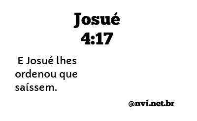 JOSUÉ 4:17 NVI NOVA VERSÃO INTERNACIONAL