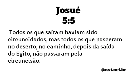 JOSUÉ 5:5 NVI NOVA VERSÃO INTERNACIONAL