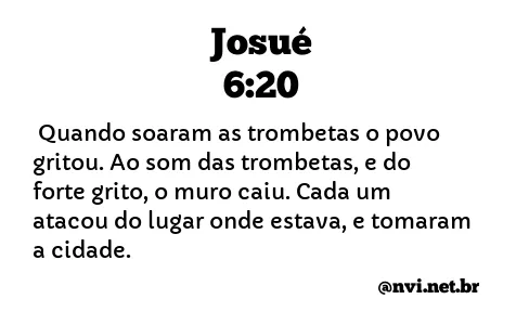 JOSUÉ 6:20 NVI NOVA VERSÃO INTERNACIONAL