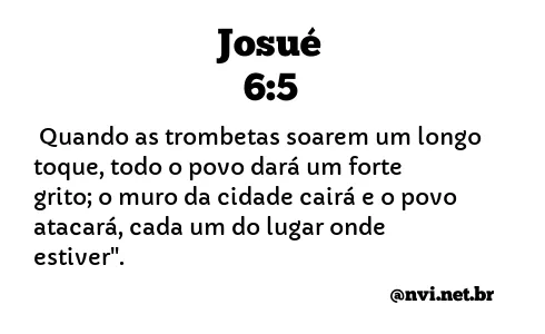 JOSUÉ 6:5 NVI NOVA VERSÃO INTERNACIONAL