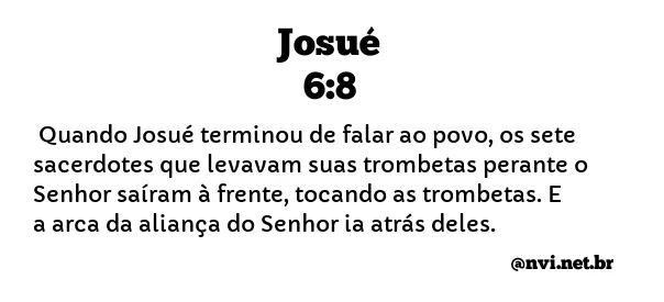 JOSUÉ 6:8 NVI NOVA VERSÃO INTERNACIONAL