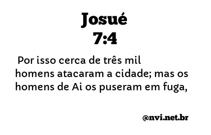 JOSUÉ 7:4 NVI NOVA VERSÃO INTERNACIONAL